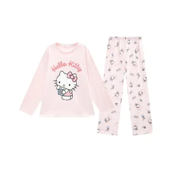 GUKOO x Hello Kitty Sanrio Series Pajama Set Women's Cherry Blossom Pink