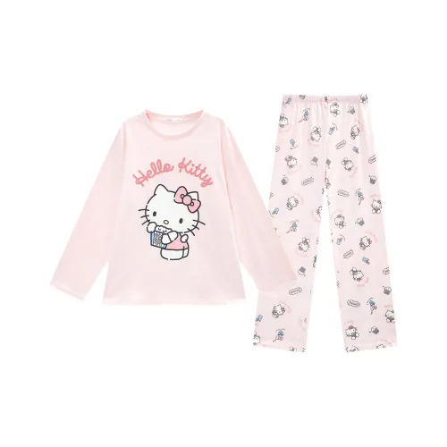 GUKOO x Hello Kitty Sanrio Series Pajama Set Women's Cherry Blossom Pink