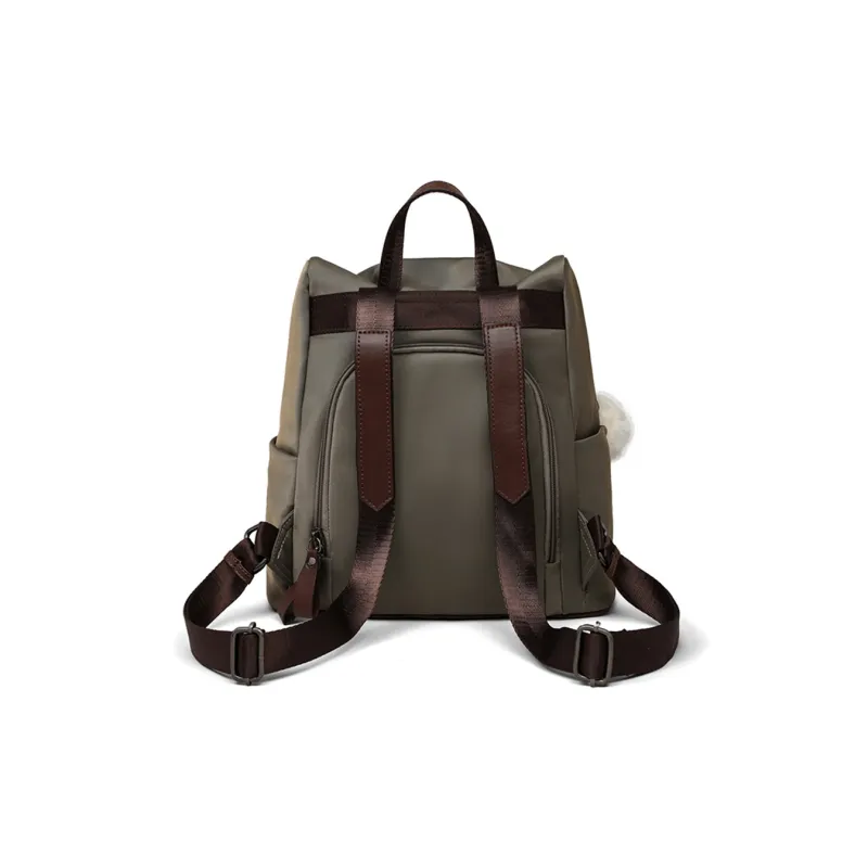 COMELY Fabric Preppy Style Backpack Regular Women's Elephant Gray-3