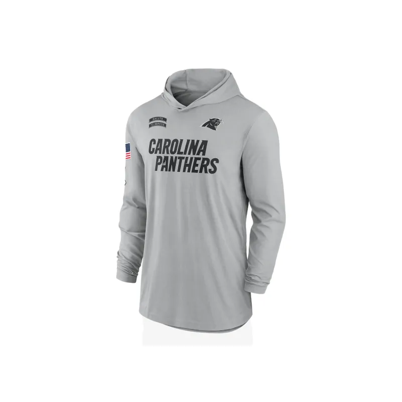 Nike Carolina Panthers Salute To Service Edge Mascot Lockup Men’s Nike Dri-FIT Nfl Long-Sleeve Hooded Top-0