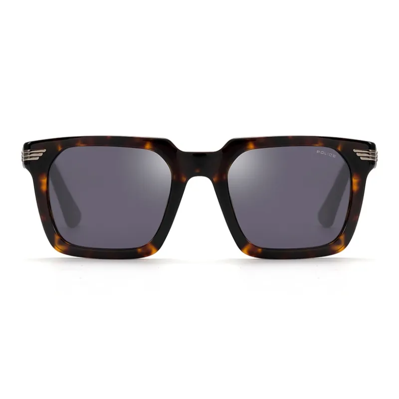 Police Plate Frame Square Sunglasses Unisex-5