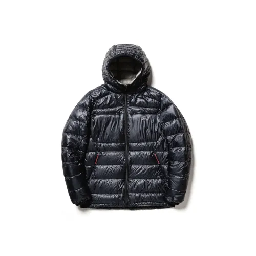NANGA DOWN ZIP HOODIE Down Jacket Men's Black/Light Gray