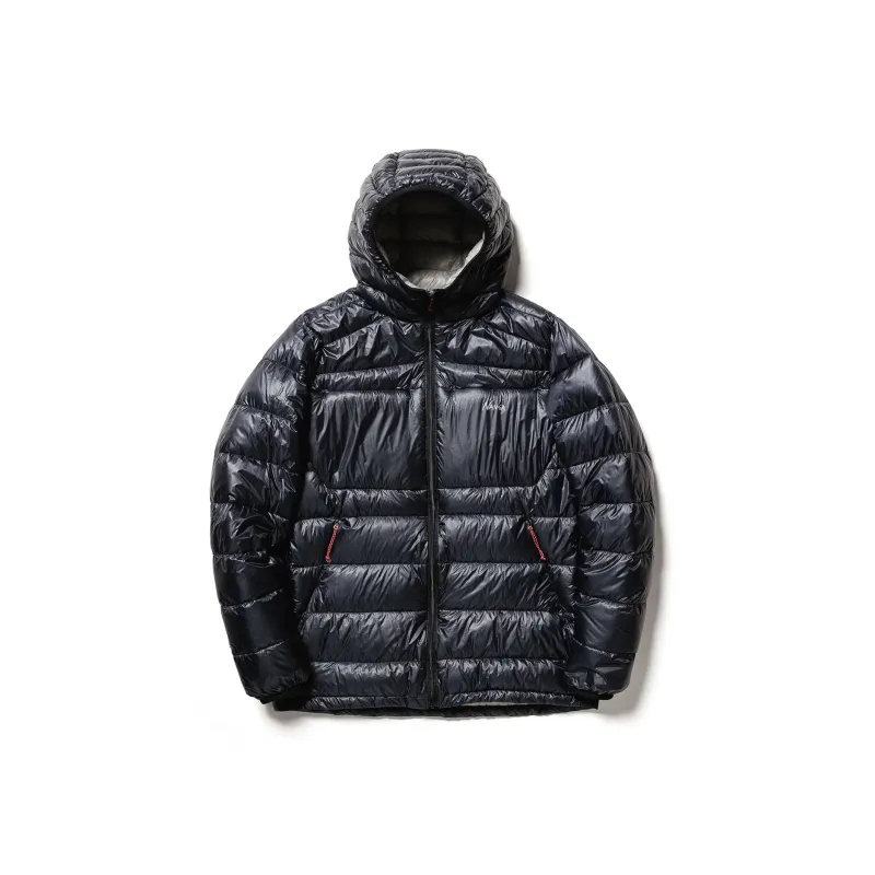 NANGA DOWN ZIP HOODIE Down Jacket Men's Black/Light Gray-0