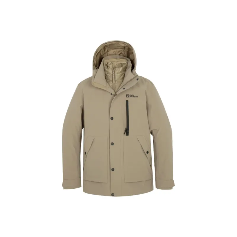 Jack Wolfskin Water Resistant Windproof Warm Water Repellent Windbreaker Jacket Men's Dark Gray-15