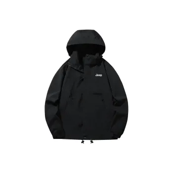 Jeep Water Resistant Windproof Breathable Warm Windbreaker Jackets Unisex