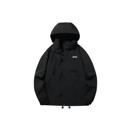Jeep Water Resistant Windproof Breathable Warm Windbreaker Jackets Unisex