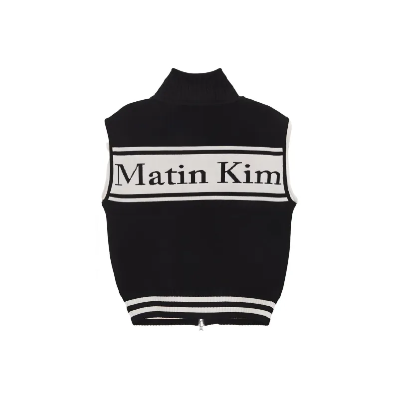 MATIN KIM Women's Spell Point Stripe Knit Vest-0