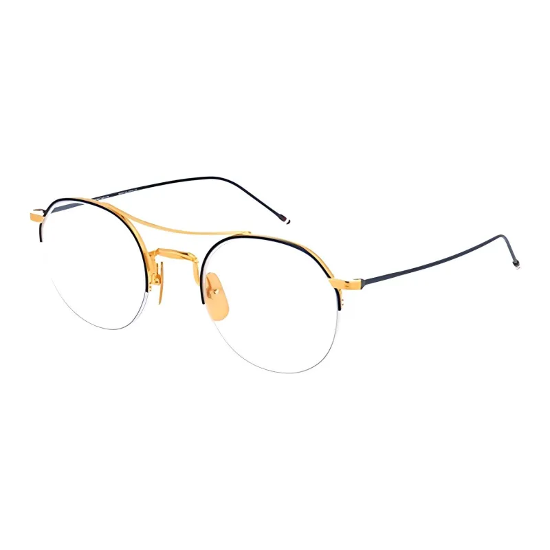 THOM BROWNE Eyeglass Frames Unisex Blue Gold Color-1