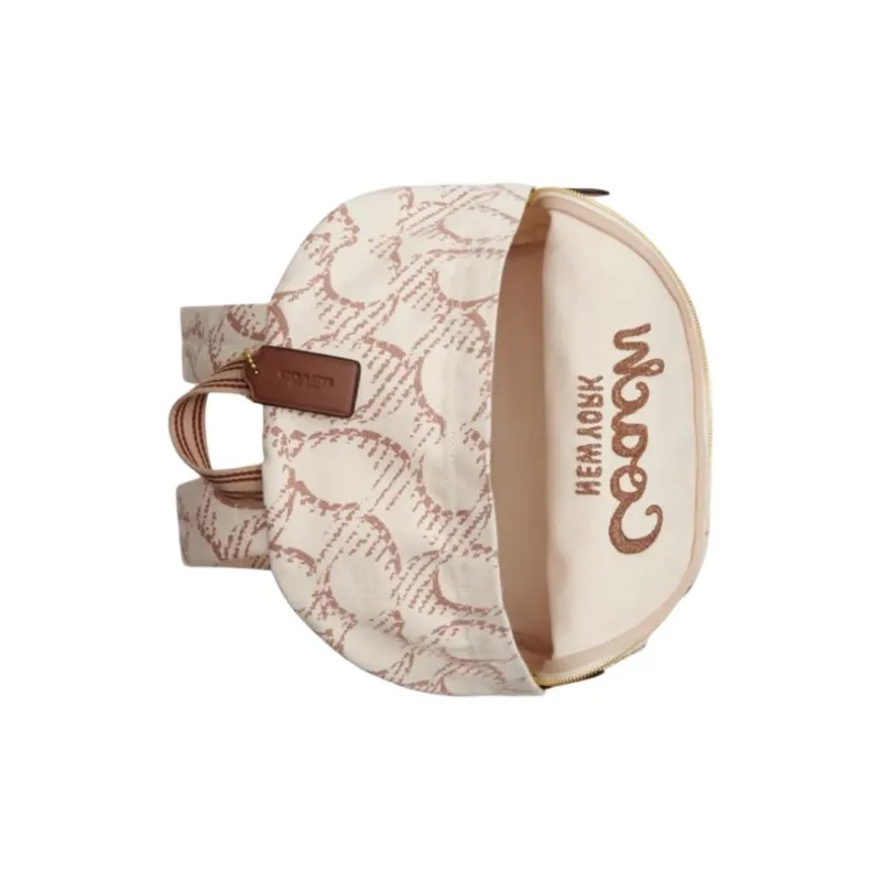 COACH Cargo Fabric Backpack Tubas Women's Natural-1