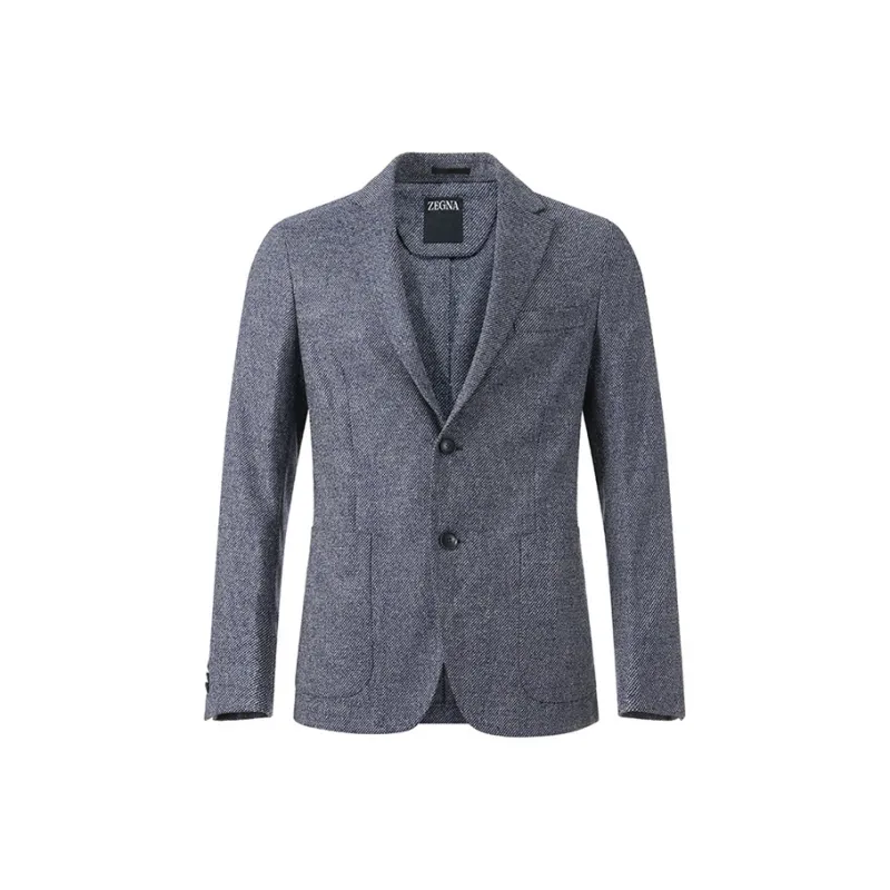 Zegna FW24 Business Suits Coats Men's Mixed Blue-0