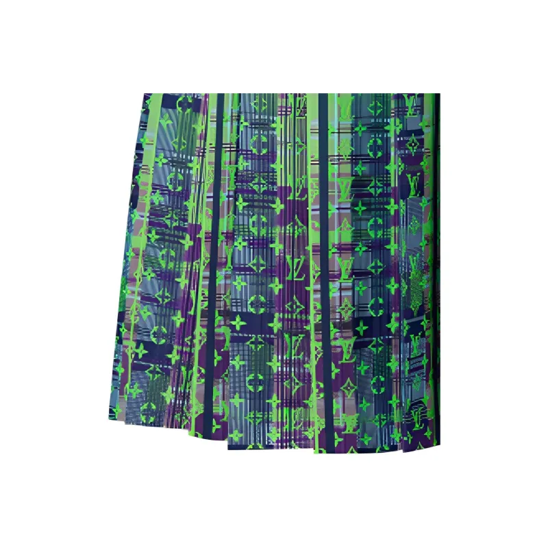 LOUIS VUITTON Casual Long Skirt Men's Green-2