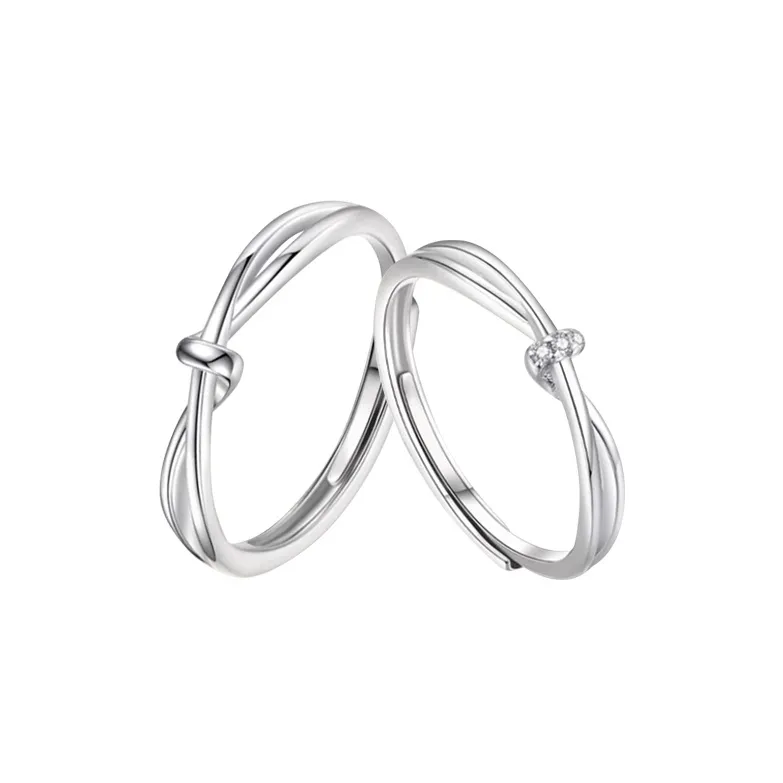MGS 999 Fine Silver Minimalist Style Elegant Aesthetic Individual Luxury Premium Plain Band Adjustable Opening Unisex-0