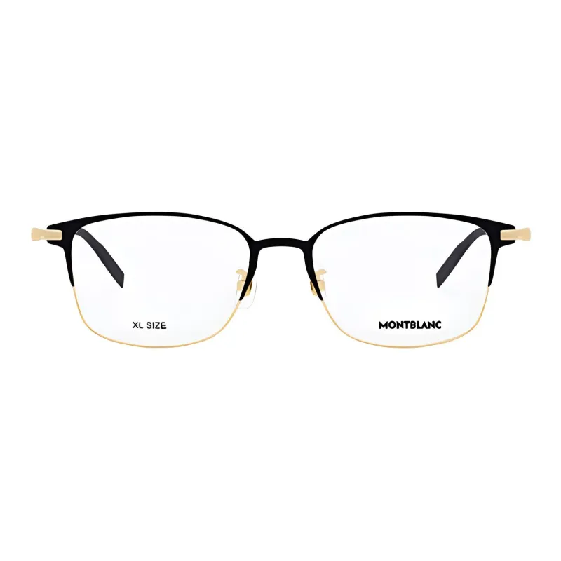 MONTBLANC Titanium Alloy Irregular Shape Eyeglass Frames Men's Gold-1
