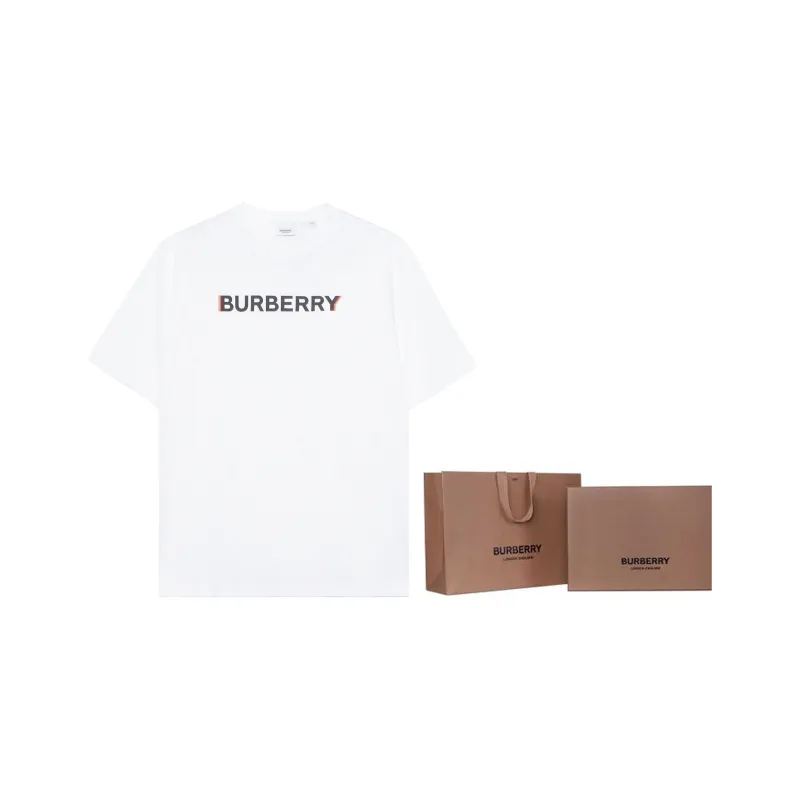 Burberry Logo Print T shirt-4