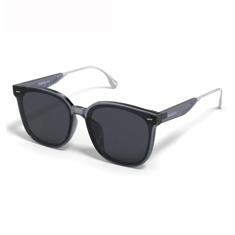 PARZIN Square Sunglasses Unisex Black-16