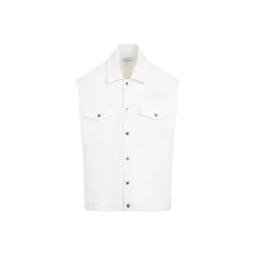 Off Logo Embroidered Buttoned Gilet