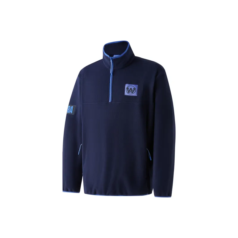 NBA Stand Collar Jacket Unisex Navy Blue-0
