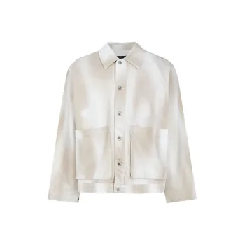 URBAN REVIVO Denim Jackets Men Pink White