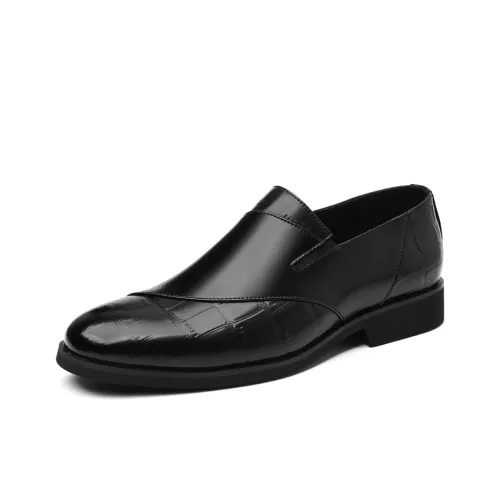 Shanpijiang Men's Casual Shoes Men Low Top Black/Brown
