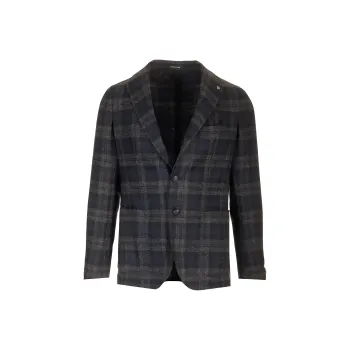 Tagliatore Montecarlo Single Breasted Checked Blazer
