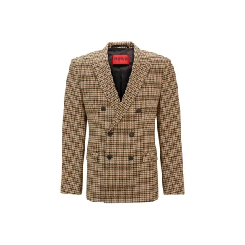 HUGO BOSS Houndstooth Slim-fit Jacket