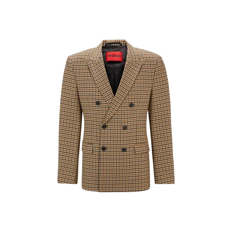 HUGO BOSS Houndstooth Slim-fit Jacket-0