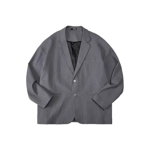 WAYNEXZAVIER Business Suit Men's Medium Gray