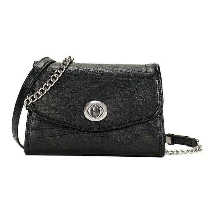 Simedin Split Cow Leather Shoulder Bag, Crossbody Bag Regular Women's Antique Silver/Deep Black-7