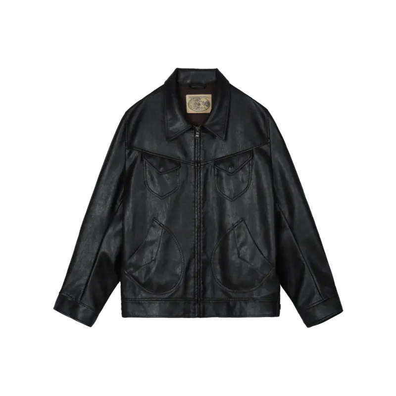 WILD LEADER Jackets Coats Unisex Vintage Black-0
