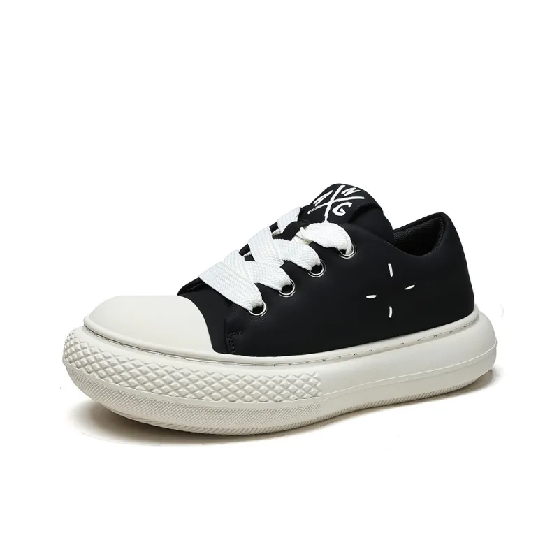 Wolves • Family QUNLANGSHIJIA Breathable Low Top Skateboard Shoes Unisex Black-0