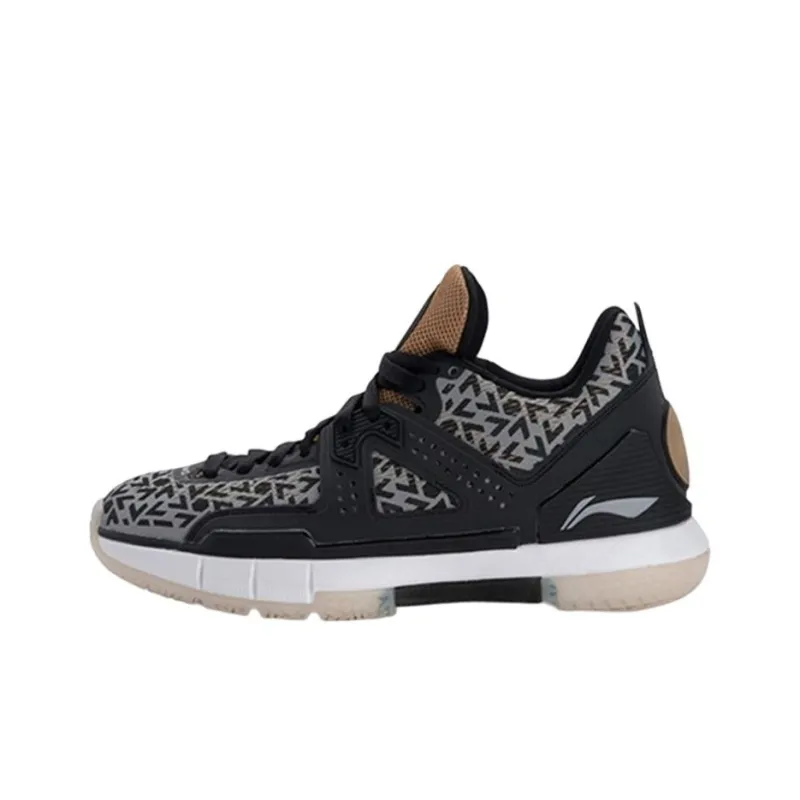 LiNing WOW 5 Way Of Wade 5 Non slip Lightweight Mid Top Basketball Shoes Men's Black Gray-0