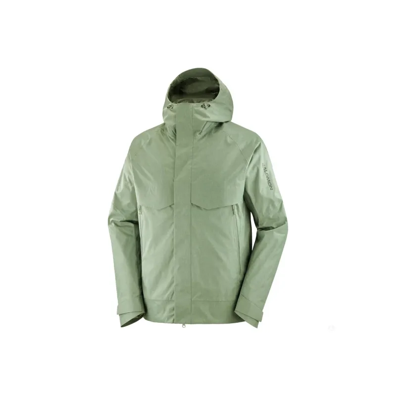 SALOMON PATROLLER Waterproof And Windproof Windbreaker Jacket Men's Laurel-0