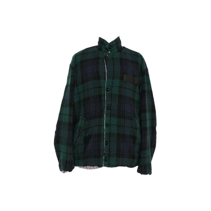 Sacai Checked Reversible Wool Jacket-0