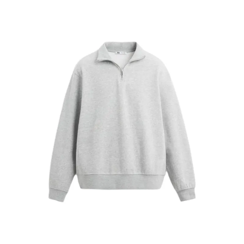 ZARA Sweatshirt Men's Zebra Print Gray-0