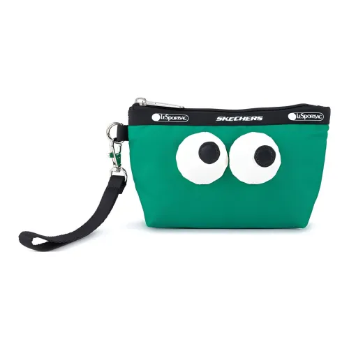 Skechers LeSportsac Poetry Joint Fabric Big Eye Bag Cute Clutch Coin Purse Mini Unisex Joyful Green