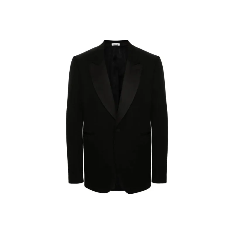 Alexander McQueen Business Suits Coats Men's Black-0