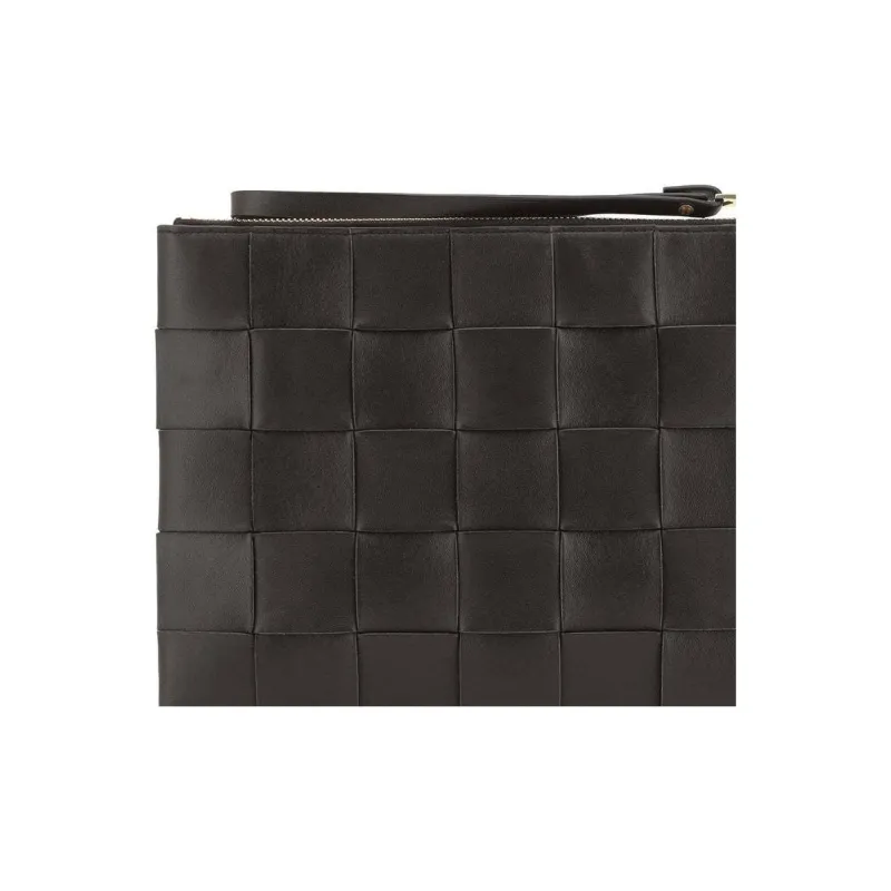 Bottega Veneta Leather Clutch Women's Pink Brown-3