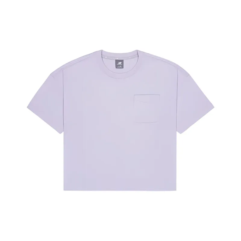 New Balance Drop Shoulder Sleeve T Shirt Women's Purple-1