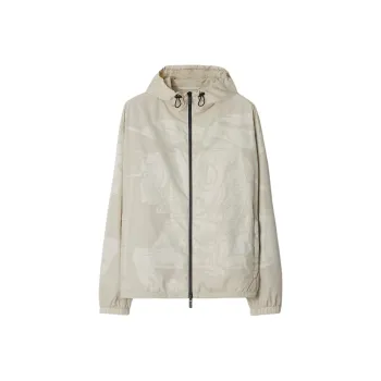 Burberry Ekd Zip Up Hooded Jacket