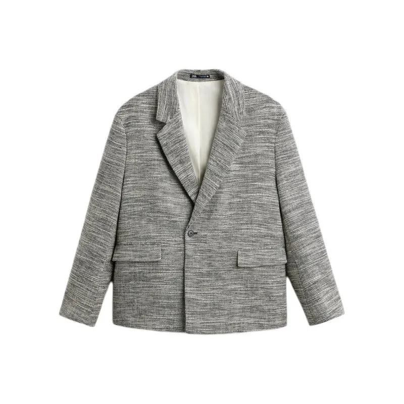 ZARA Business Suits Men Black-0