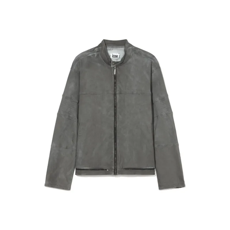 Izzue Band collar Cotton Jacket-5