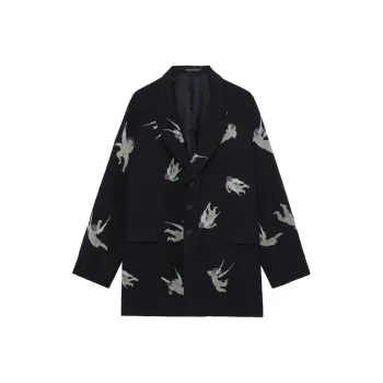 Yohji Yamamoto Angel print Single breasted Blazer