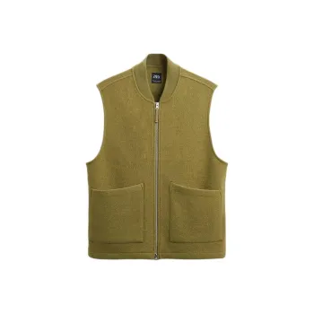 ZARA Vests Men Olive Green