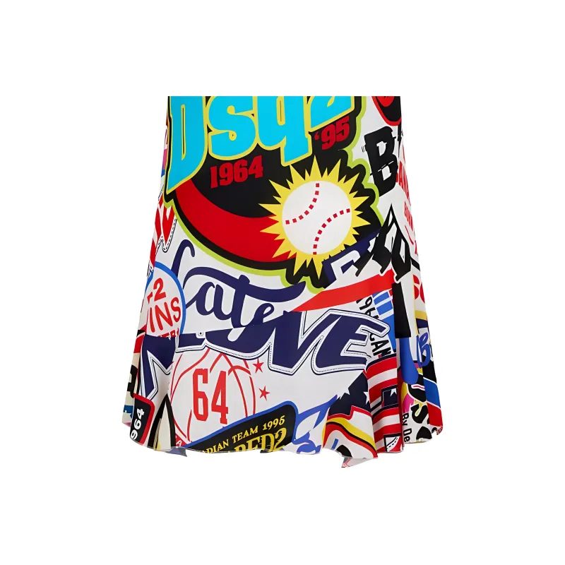 DSQUARED 2 Graphic print Sleeveless Minidress-3