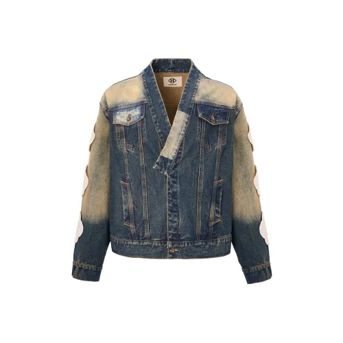 Carpe Diem Denim Jacket Unisex Floral Blue