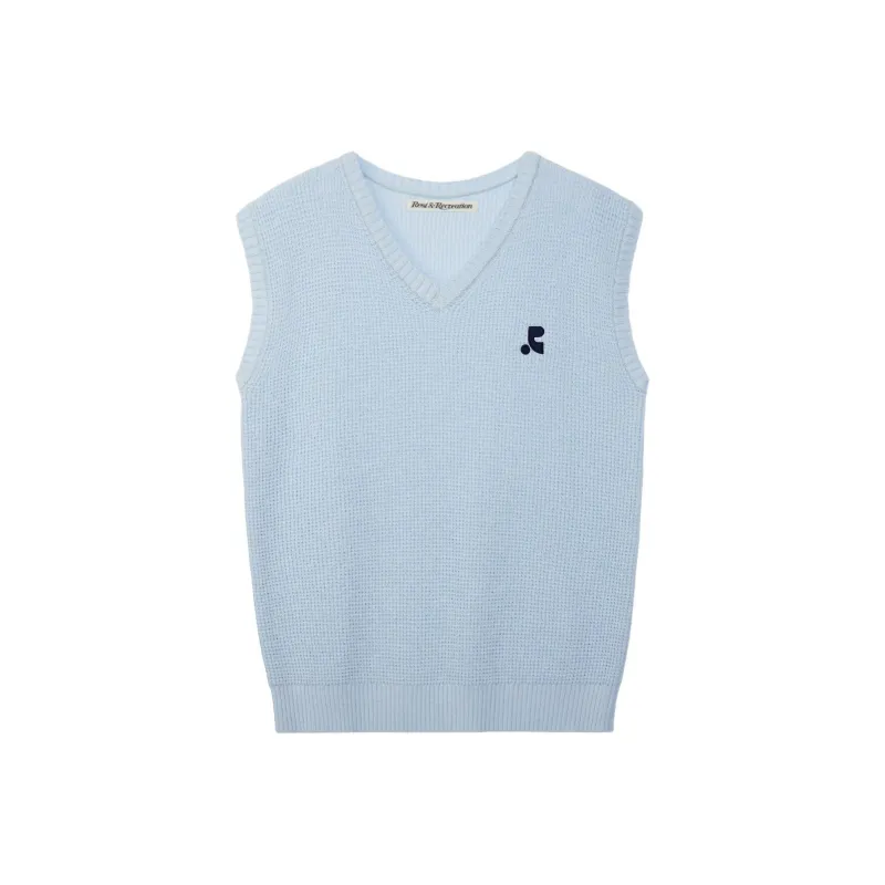 Rest&Recreation OVERSIZED V-NECK KNIT VEST Vest Unisex SKY BLUE/Sky Blue-0