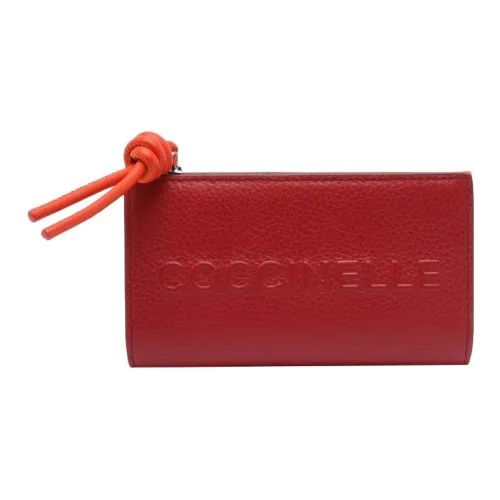 COCCINELLE Cow Leather Wallet Women's Red