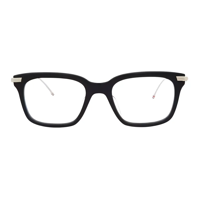 THOM BROWNE· Acetate Irregular Shape Eyeglass Frames Unisex Black-1