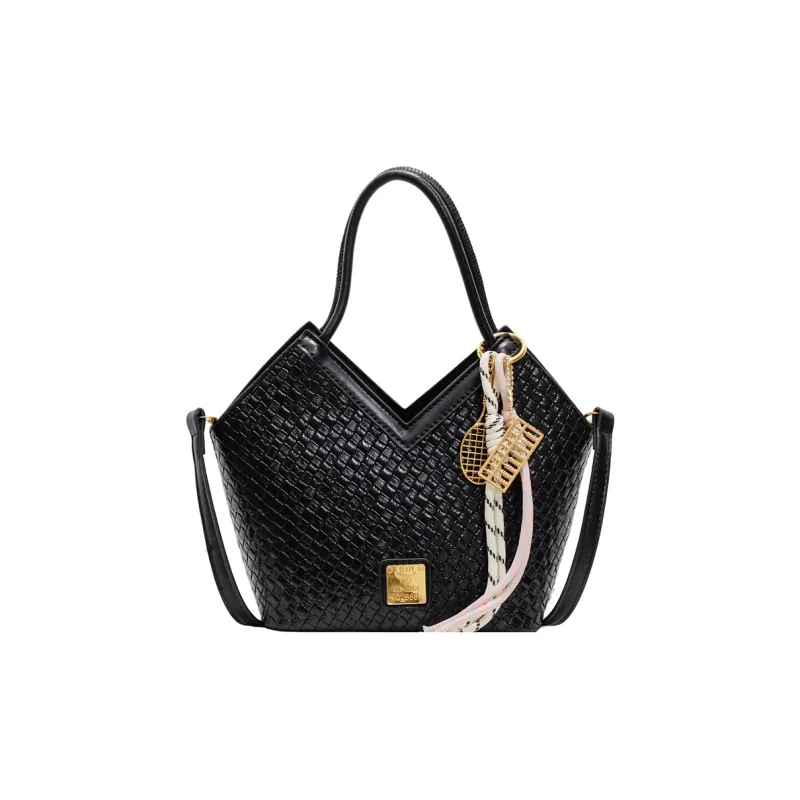 Yalu PU Basket Bag, One Shoulder Handbag Women's Silver/Blue/Ecru/Pink/Black-29