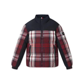 Tommy Hilfiger Jacket Men's Navy Blue Red White Plaid